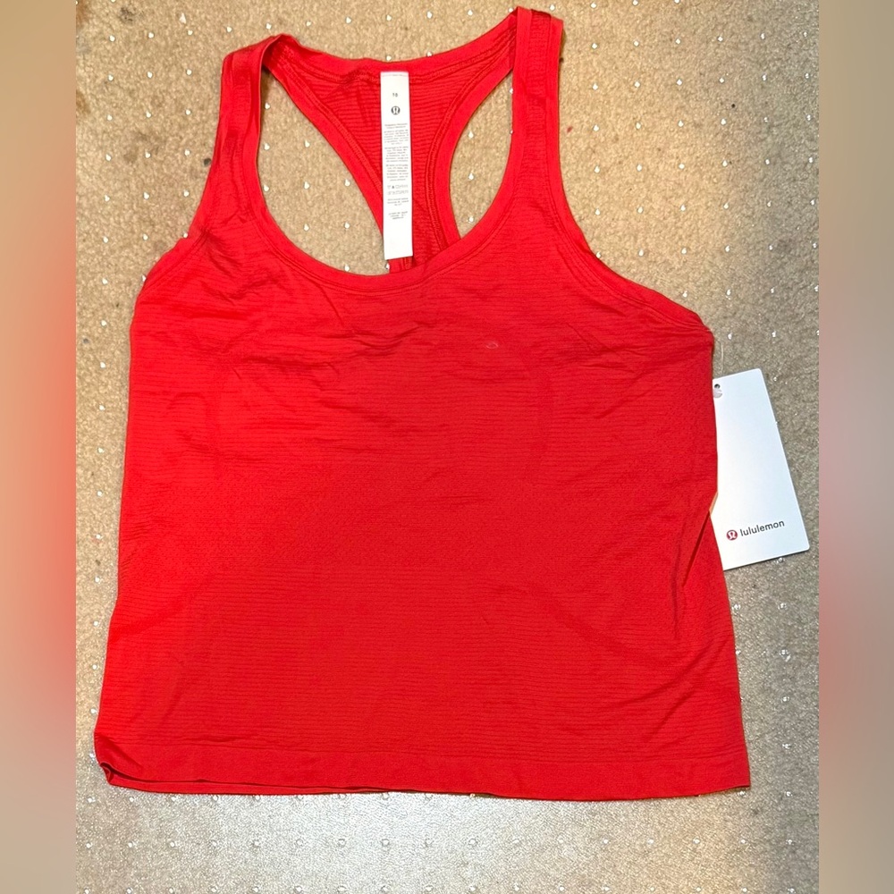 LULULEMON ORANGE TANK YOGA NWT SIZE 10